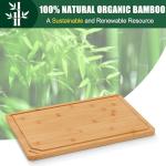 Homaxy Extra Large Bamboo Cutting Board with Handles
