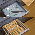 Expandable Bamboo Drawer Organizer for Kitchen Utensils