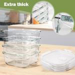 Borosilicate Glass Lunch Containers with Lids, 4 Pack