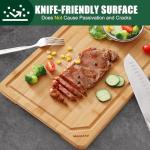 Homaxy Extra Large Bamboo Cutting Board with Handles