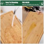 Homaxy Extra Large Bamboo Cutting Board with Handles