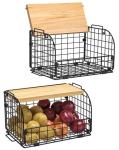 Stackable Wire Baskets for Kitchen Storage