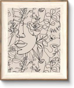 Abstract Framed Wall Art – Minimalist Boho Decor