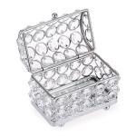 ELLDoo Silver Crystal Jewelry Box and Trinket Organizer