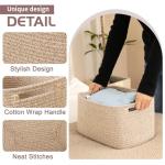 4-Pack Brown Storage Baskets with Handles