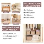 4-Pack Brown Storage Baskets with Handles