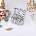 ELLDoo Silver Crystal Jewelry Box and Trinket Organizer