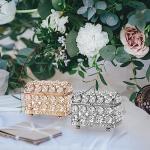 ELLDoo Silver Crystal Jewelry Box and Trinket Organizer