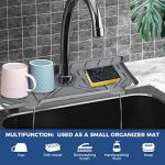 Silicone Faucet Handle Drip Catcher Tray - Grey