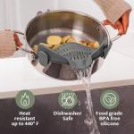 Snap N' Strain Silicone Pasta Strainer Clip-On