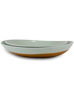 Mora Ceramic Oval Serving Bowls - Set of 2
