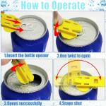 Colorful Manual Soda Can Opener Set - 6 Pcs