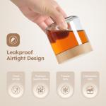 Bamboo Lid Overnight Oats & Chia Pudding Jars