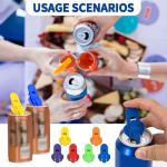 Colorful Manual Soda Can Opener Set - 6 Pcs