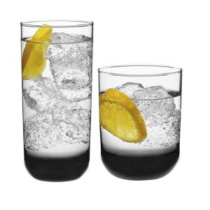 Libbey Polaris Smoke Tumbler and Rocks Glass Set