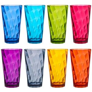 Acrylic Reusable Drinking Glasses Set of 8