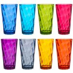 Acrylic Reusable Drinking Glasses Set of 8