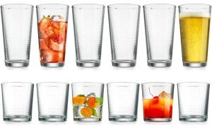 Glaver's 12-Piece Mixed Drink Glass Set