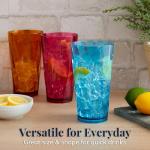 Acrylic Reusable Drinking Glasses Set of 8