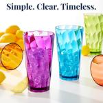 Acrylic Reusable Drinking Glasses Set of 8