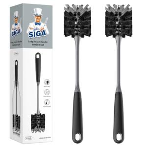 MR.SIGA Long Handle Bottle Brushes, 2 Pack