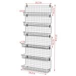 6-Tier Wall-Mounted Spice Rack Organizer