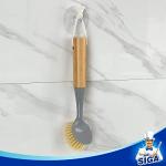 MR.SIGA Bamboo Handle Dish Brush Set of 2