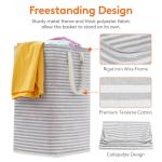 Lifewit 2 Pack Laundry Hamper Large Collapsible Laundry Baskets, Freestanding Waterproof Clothes Hamper with Easy Carry Handles in Laundry Room Bedroom Bathroom College Dorm for Adults, Grey, 2 x 80L