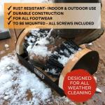 Sturdy Wooden Boot Scraper and Shoe Brush