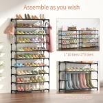 10-Tier Shoe Rack for 50 Pairs - Black