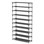 10-Tier Shoe Rack for 50 Pairs - Black