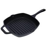 Victoria 10-Inch Cast Iron Square Grill Pan