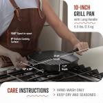 Victoria 10-Inch Cast Iron Square Grill Pan