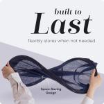 Handy Laundry Collapsible Mesh Foldable Hamper 14" x 14' x 24" Navy Blue