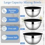 LIANYU Stainless Steel Mixing Bowls with Lids Set