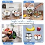 LIANYU Stainless Steel Mixing Bowls with Lids Set