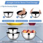 LIANYU Stainless Steel Mixing Bowls with Lids Set