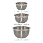 Stainless Steel Nesting Mixing Bowls - Set of 3