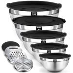 Stainless Steel Mixing Bowls Set with Lids