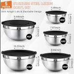 Stainless Steel Mixing Bowls Set with Lids