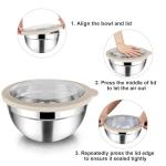 TeamFar Nesting Mixing Bowls with Airtight Lids