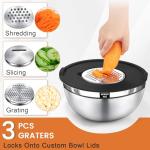 Stainless Steel Mixing Bowls Set with Lids