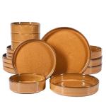 Santorini Mist Double Bowl Terracotta Dinnerware Set