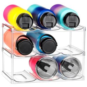 Stackable Water Bottle Organizer for Large Tumblers