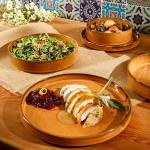 Santorini Mist Double Bowl Terracotta Dinnerware Set