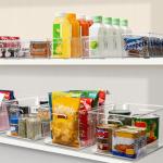 Tiawudi 10-Piece Clear Plastic Storage Bin Set