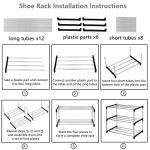 Jucaifu Stackable Small Shoe Rack, Entryway, Hallway and Closet Space Saving Storage and Organization (3-Tier, Black)