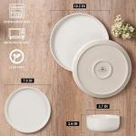 HaWare 12-Piece Stoneware Dinnerware Set for 4