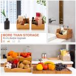 Bamboo Stackable Pantry Storage Bins - Set of 3