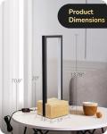 Dimmable LED Bedside Lamp with Wooden Base
